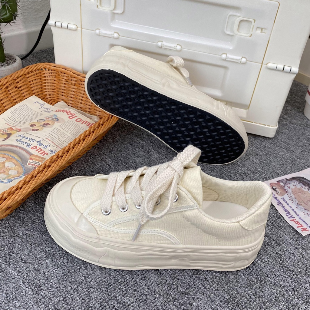 Giày Thể Thao Đế Mềm Màu Nâu Phong Cách retro Cho Nữ