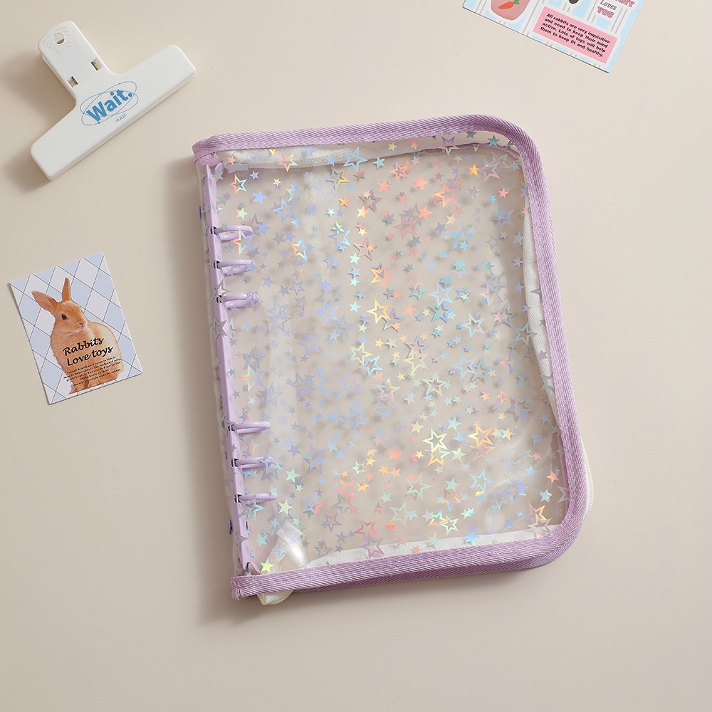 Album Đựng Thẻ idol a5 Bằng pvc laser Trong Suốt