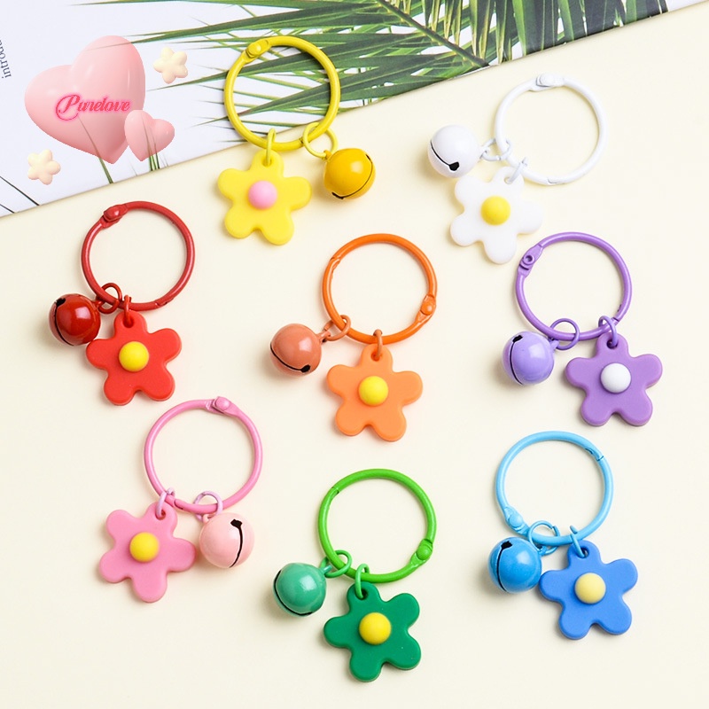 Móc Chìa Khóa Xe Hơi / Túi Xách Hình Hoa / Chuông Nhỏ Xinh Thời Trang Cho Bạn Gái Mới