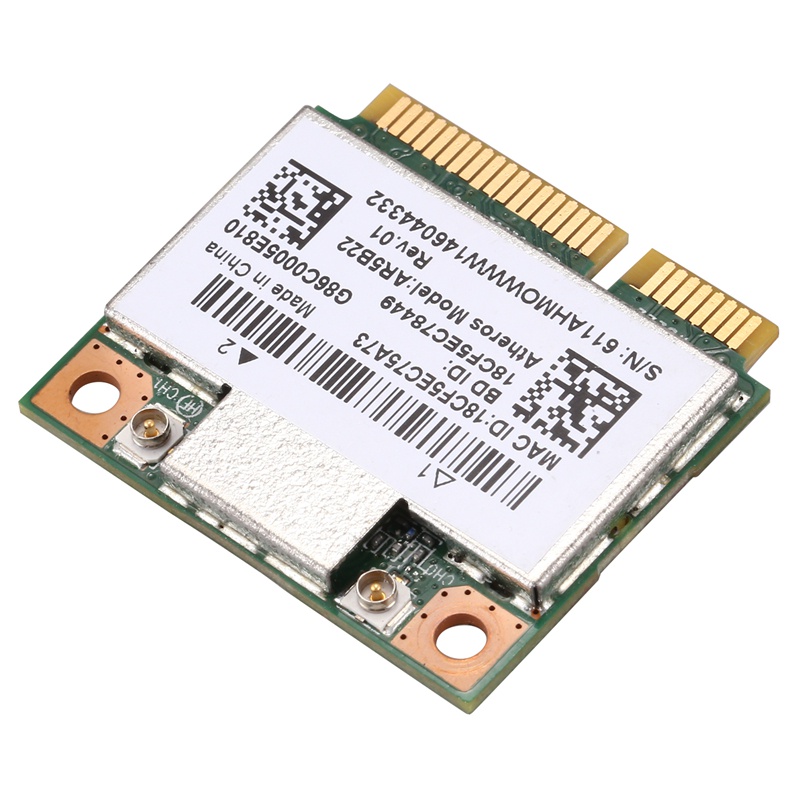 Card wifi Băng Tần Kép ar5b22 2.4 / 5ghz 802.11ac bluetooth 4.0 Cho lenovo y400 y500 y410p s215 u330 u430