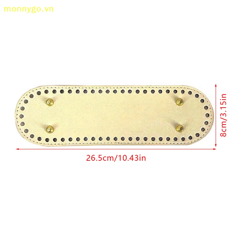 Monnygo Túi Xách Da pu Với 4 Đinh Tán Hình Bầu Dục Đế Dày Chống Mài Mòn Bền Bỉ Đan Móc Cho Túi Xách vn