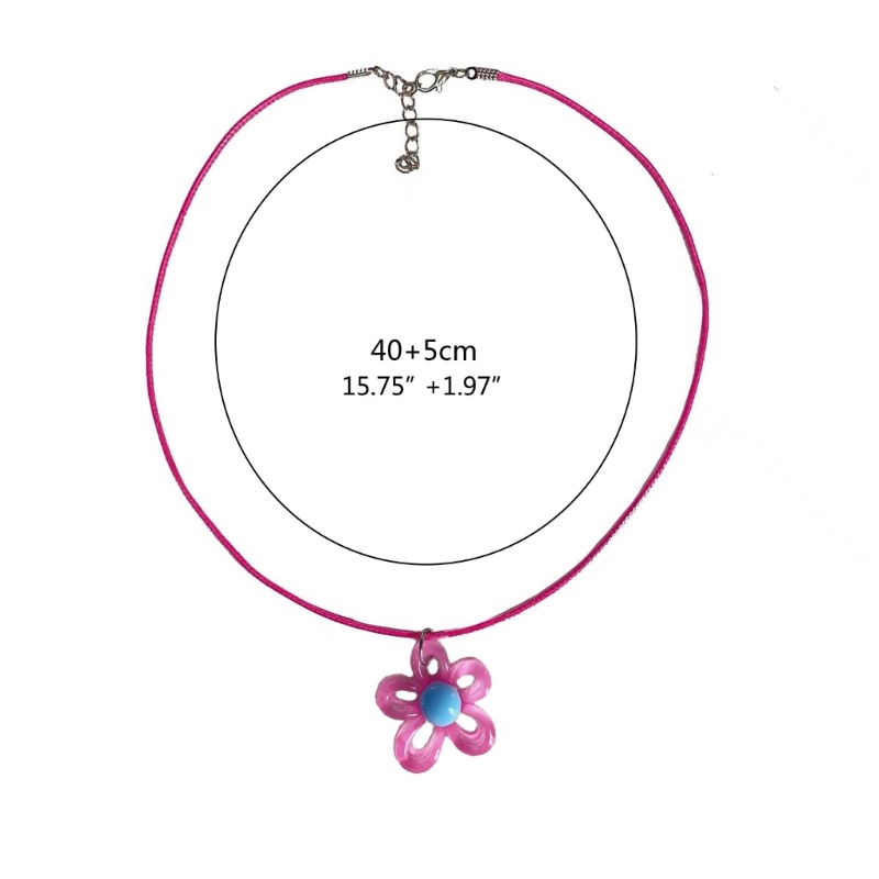 Dây Xích Đeo Cổ Bằng acrylic Hình Hoa / Ngôi Sao / Trái Tim Có Thể Điều Chỉnh Cho Học Sinh