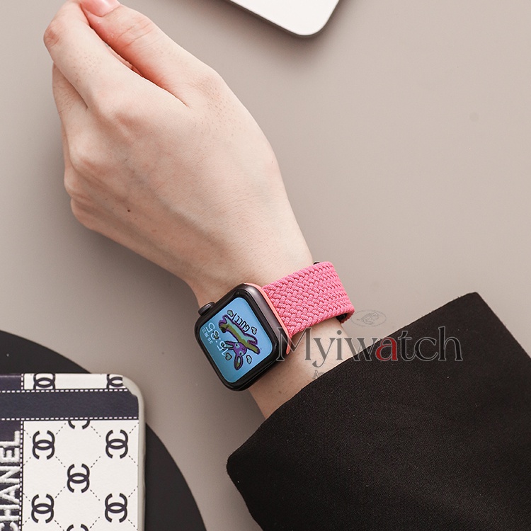 Dây Đeo nylon Hai Tông Màu Cho iwatch 49mm 45mm 44mm 41mm 40mm 38mm 42mm series 8 7 6 se 5 4 3 2 1