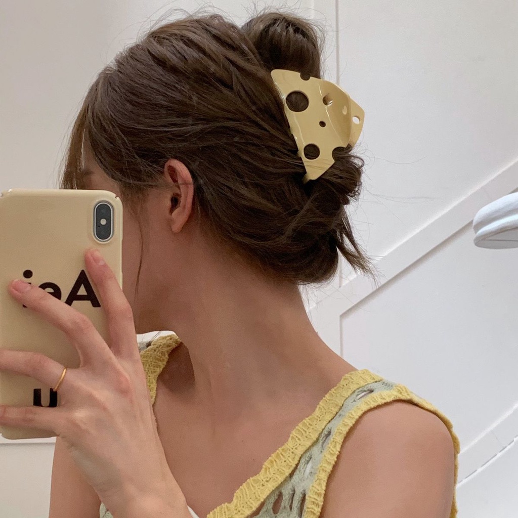 Kẹp Tóc Phô Mai Hình Mỏ Vịt Hoạt Hình Dễ Thương Vui Nhộn Trang Trí Bên Hông