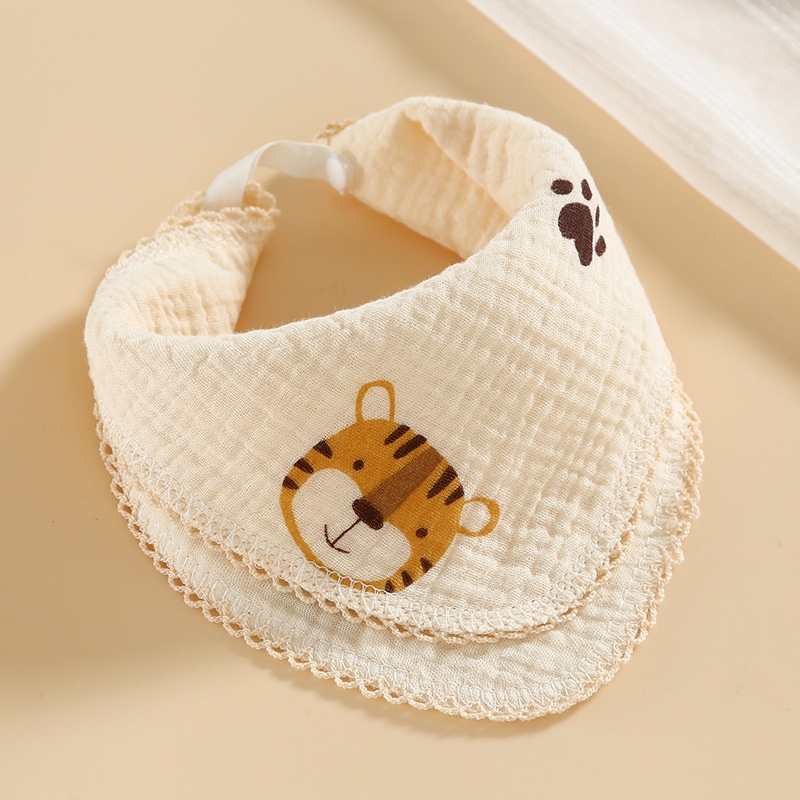 Yếm tam giác xô crepe cao cấp  họa tiết Hàn Quốc