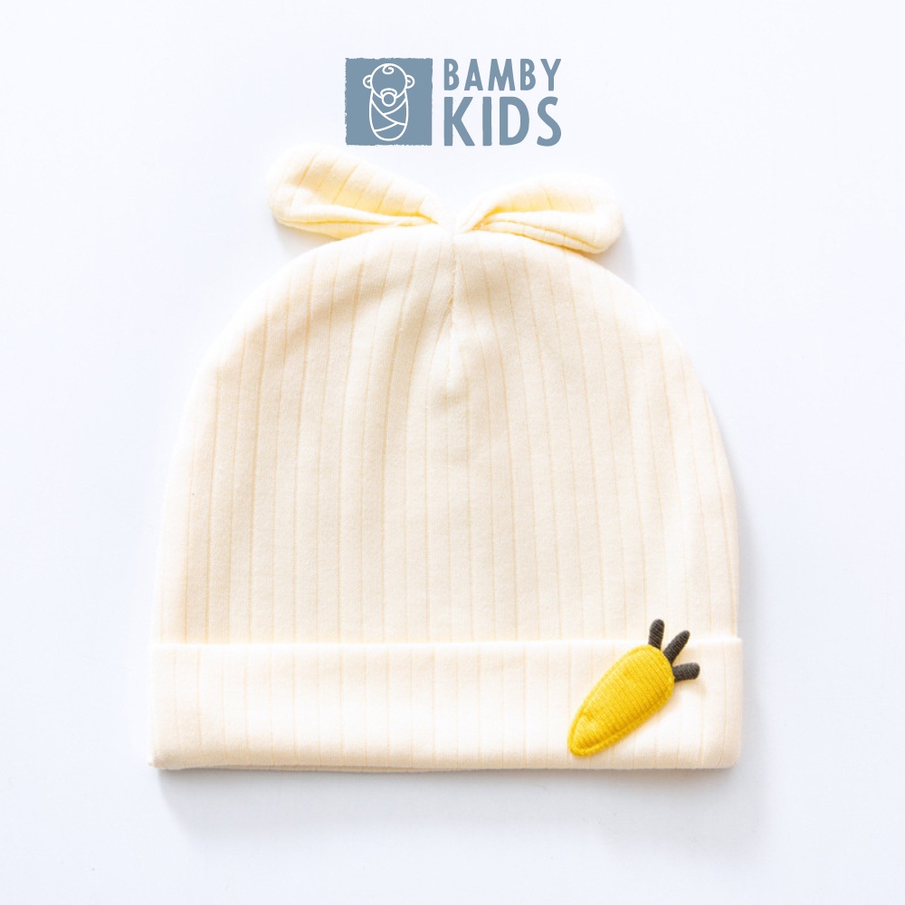 Mũ sơ sinh cotton cao cấp hình carot dễ thuơng