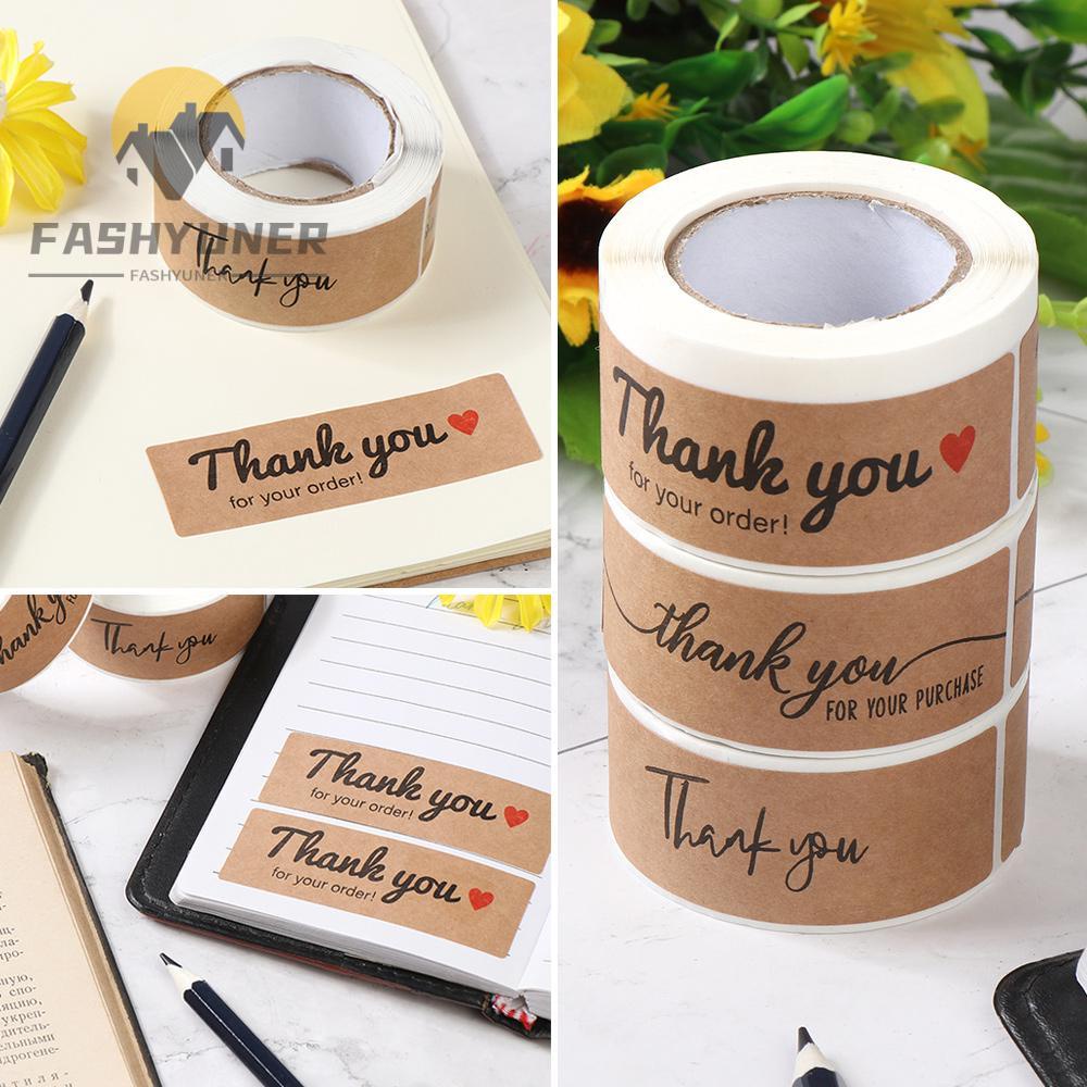 FASHYUNER Cuộn 120 miếng nhãn dán trang trí kích thước 3x1 inch