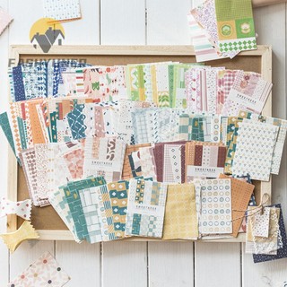 Set 50 giấy làm thiệp WUWOWU họa tiết hình học sáng tạo