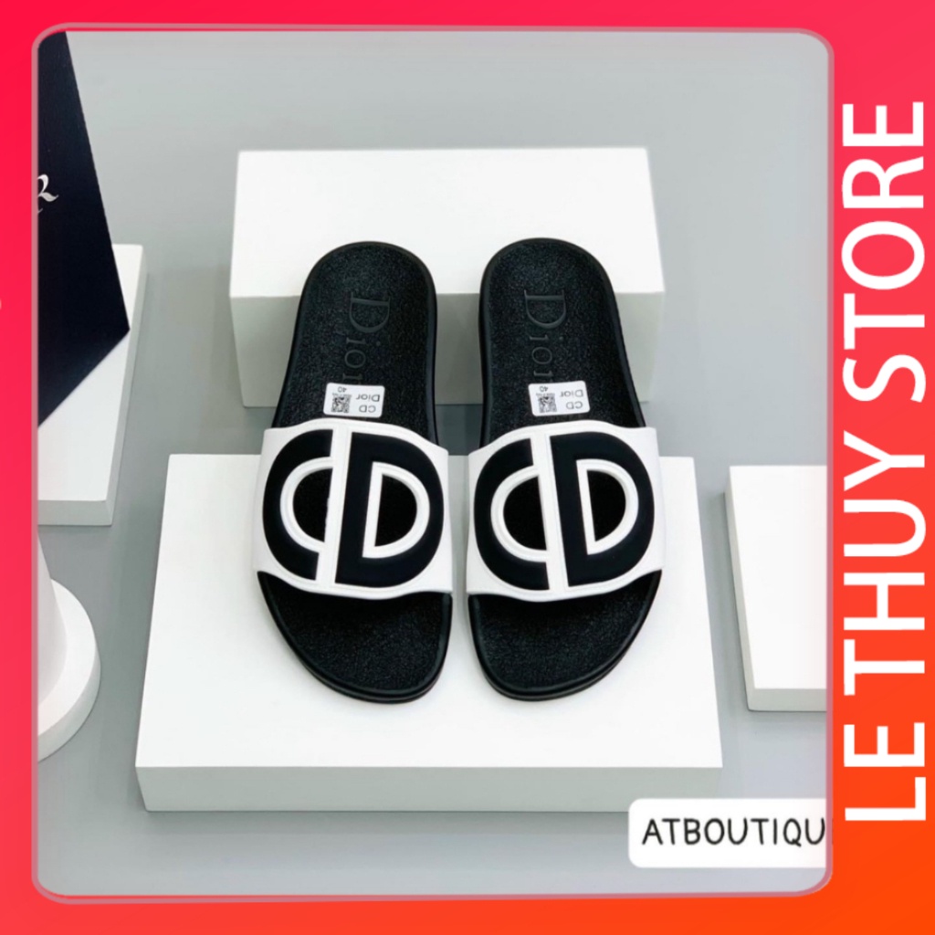Dép nam nữ quai ngang CD full màu dép đế dày chống trơn trượt HOT TREND  - LỆ THỦY STORE