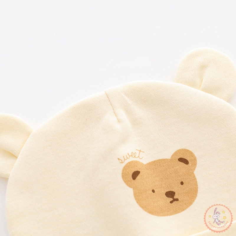 Mũ Trùm Đầu Siêu Dễ Thương Bằng Vải cotton Dành Cho Bé Sơ Sinh