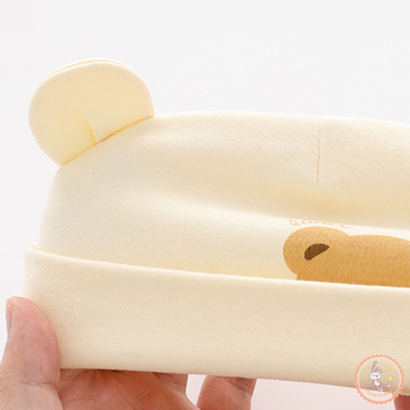 Mũ Trùm Đầu Siêu Dễ Thương Bằng Vải cotton Dành Cho Bé Sơ Sinh