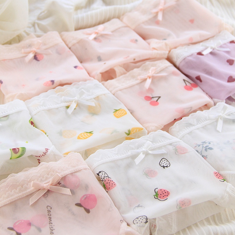 1 Quần Lót cotton Lưng Vừa Thoáng Khí Thoải Mái Màu Tím Ngọt Ngào Và Dễ Thương Cho Bé Gái