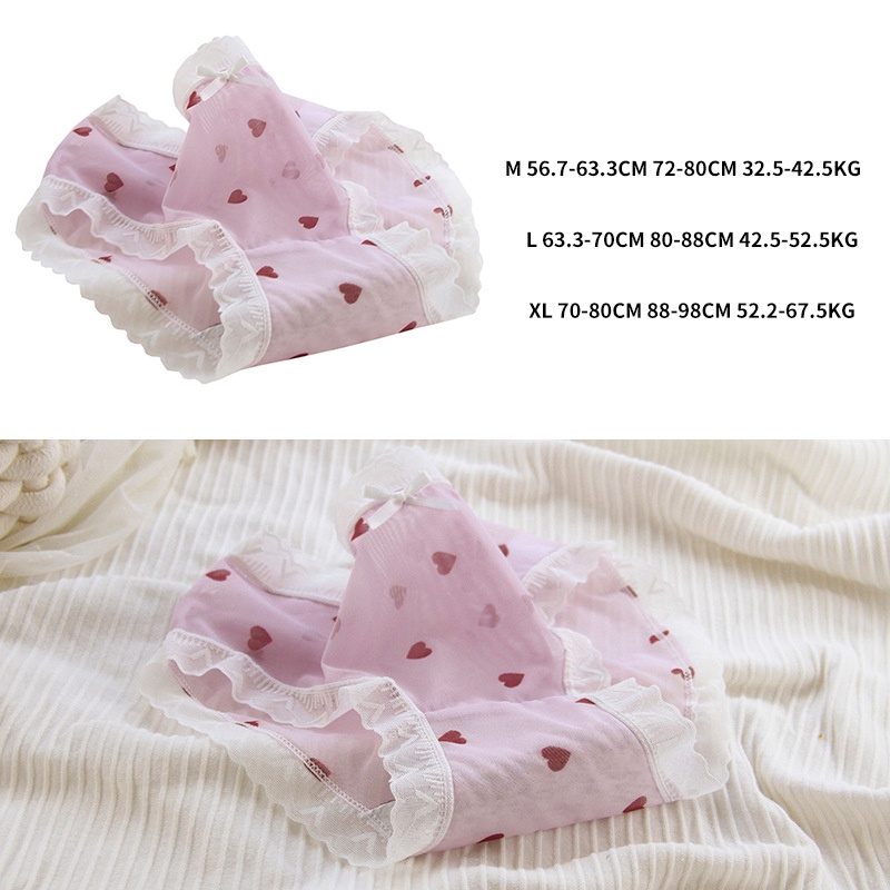 1 Quần Lót cotton Lưng Vừa Thoáng Khí Thoải Mái Màu Tím Ngọt Ngào Và Dễ Thương Cho Bé Gái