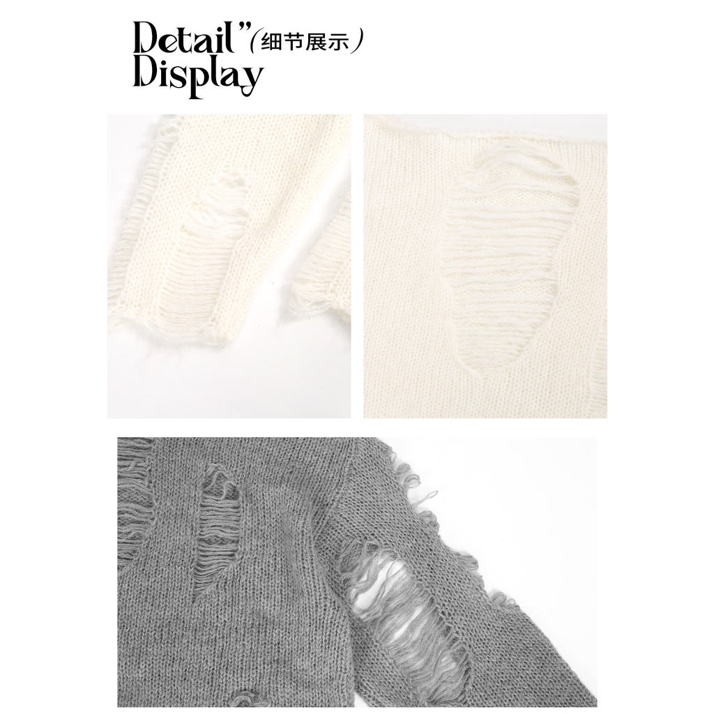 Set Áo Len Dài Tay Form Rộng + Áo Khoác Ghi Lê Màu Đen Thời Trang Dành Cho Nữ