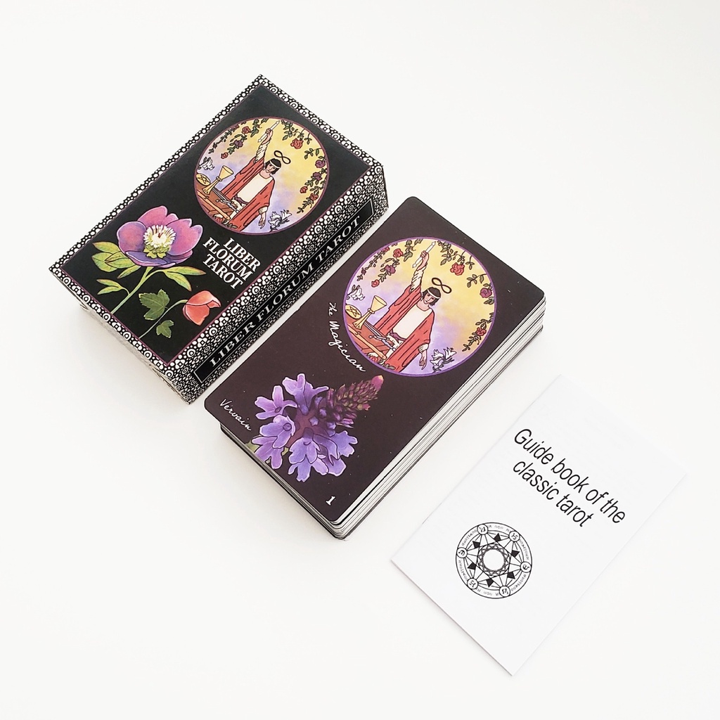 12x7cm Hoa Phù Thủy Tarot Sách Mới Lạ Người Mới Bắt Đầu Bộ Bài Tarot Phổ Biến Nhất 78 Lá Bài Phiên Bản Phổ Biến Của Werther Tarot
