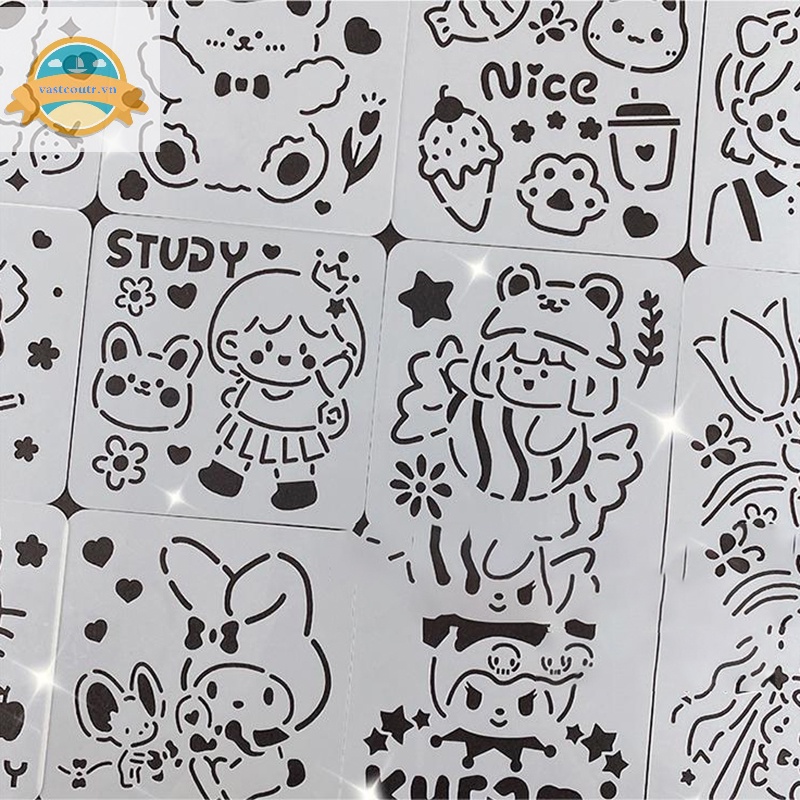Set 16 Tấm Bảng Vẽ Hoạt Hình Sáng Tạo diy Dành Cho Bé vn