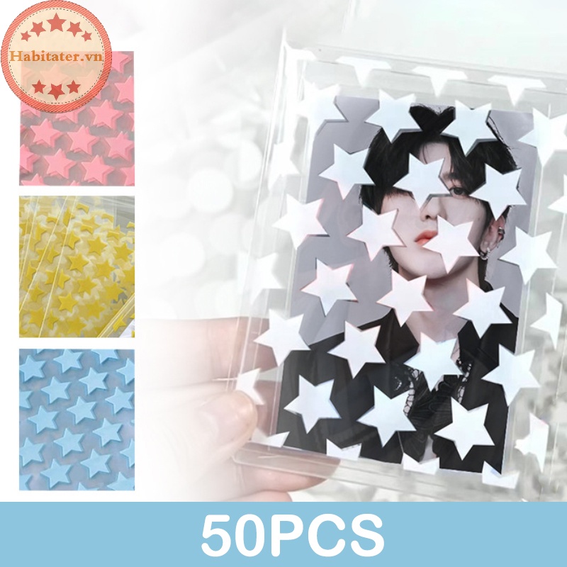 Tater Set 50 Túi Nhựa Đóng Gói Quà Trang Sức Tự Dính Hình Ngôi Sao Trái Tim Màu Trong Suốt vn