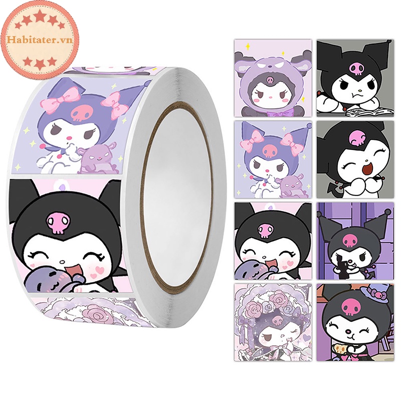 Cuộn 500 Miếng Dán Trang Trí Họa Tiết Hoạt Hình Dễ Thương vn