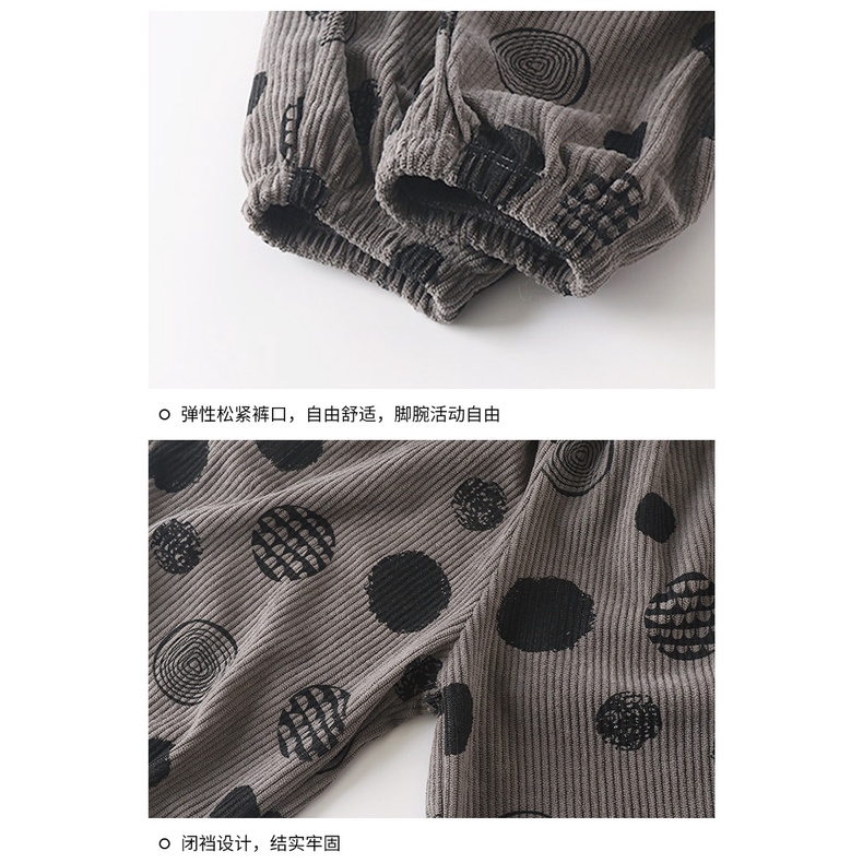 Quần Dài Vải Nhung Thoáng Khí Phong Cách Hàn Quốc Thời Trang Thu Đông Cho Bé 70-140cm