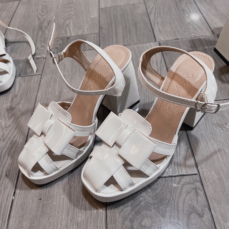 Sandal nơ quai rọ có đúp đôn 2cm và gót 9cm chuẩn size đẹp