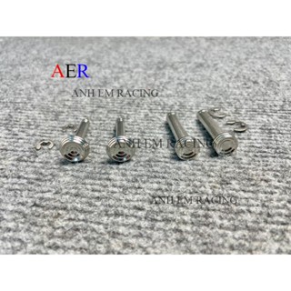 Bộ 2 ốc cốt xỏ gác chân SALAYA mẫu V2 chất liệu inox lắp cho xe HONDA, YAMAHA, VARIO