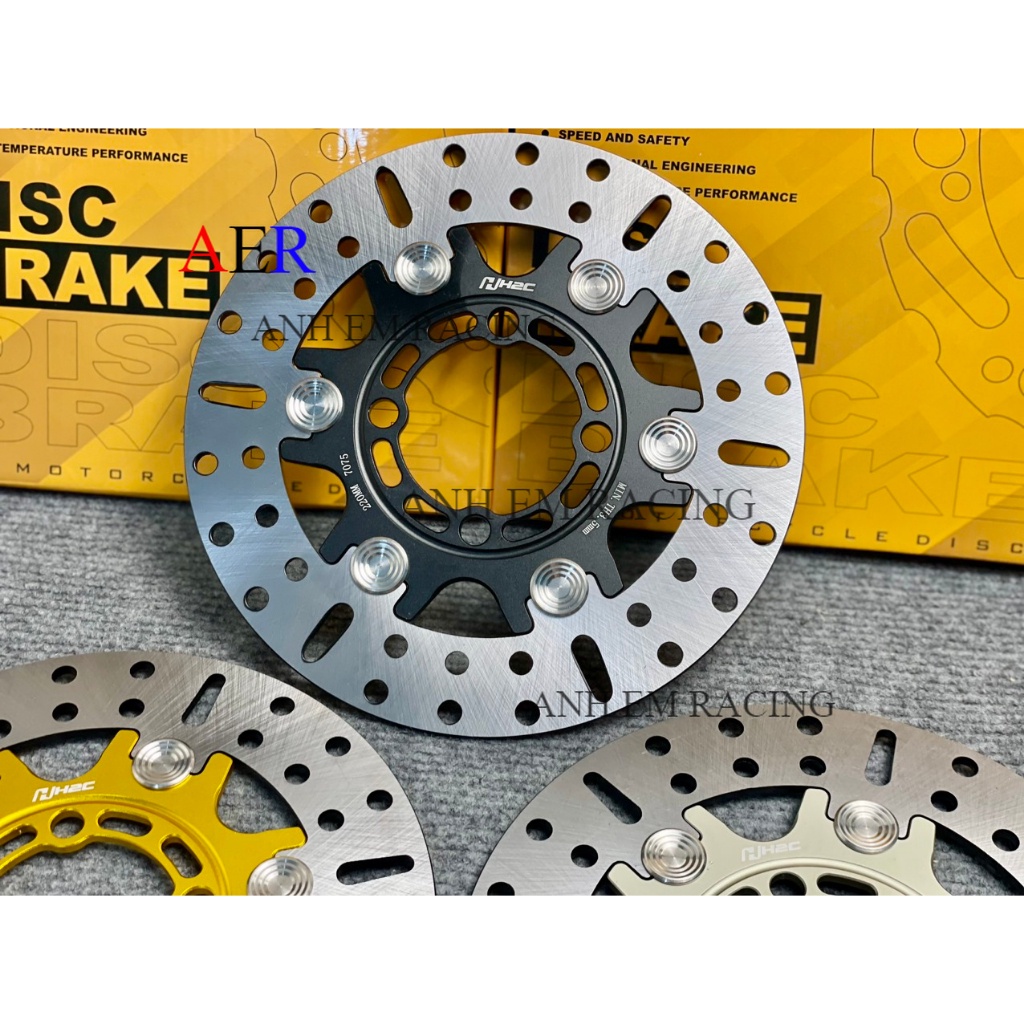 Đĩa Thắng Kiểng H2C 220mm chính hãng gắn xe máy Sirius Wave Dream Exciter đĩa 4 lỗ khâu INOX Siêu Chắc Chắn