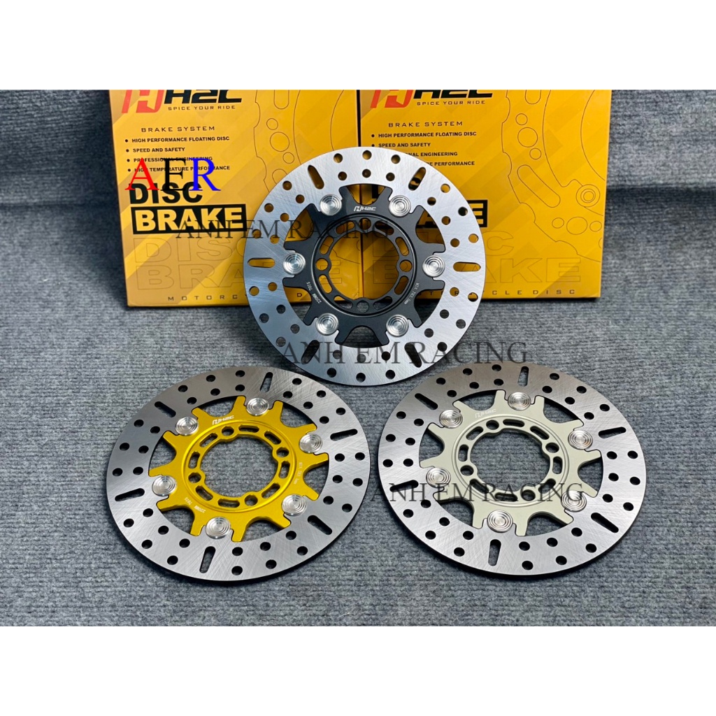 Đĩa Thắng Kiểng H2C 220mm chính hãng gắn xe máy Sirius Wave Dream Exciter đĩa 4 lỗ khâu INOX Siêu Chắc Chắn