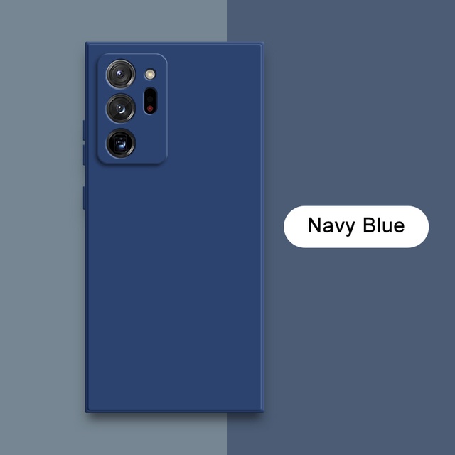 Ôp Điện Thoại Silicon Dẻo Vuông Màu Trơn Kèm Khung Bảo Vệ camera Cho samsung galaxy note 9 10 20 plus ultra s10 Ốp