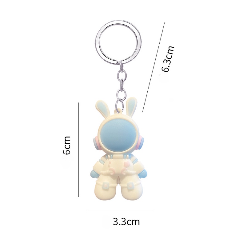 Hoạt Hình Móc Khóa Hình Thỏ Phi Hành Gia Đáng Yêu