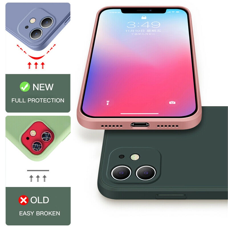 Ôp Điện Thoại Silicon Dẻo Vuông Cho iphone 11 12 13 14 15 pro max x xs max xr 7 8 6 6s 11 pro 12 pro 15 pro 7 plus 8 plus Ốp