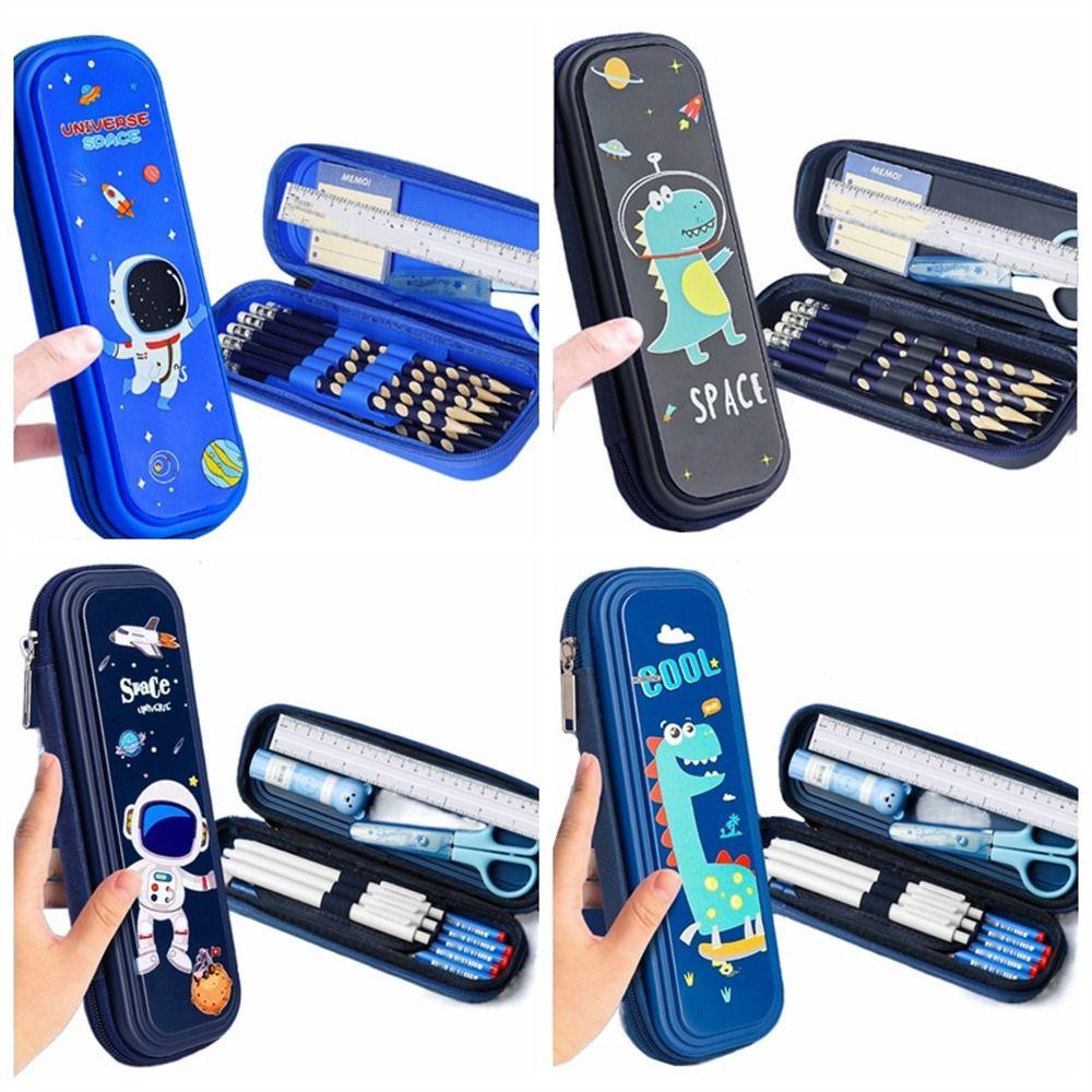 Mmluck Túi Đựng Bút Chì Sức Chứa Lớn Chống Thấm Nước Có Khóa Kéo Hình Phi Hành Gia Dễ Thương Cho Bé Trai Bé Gái