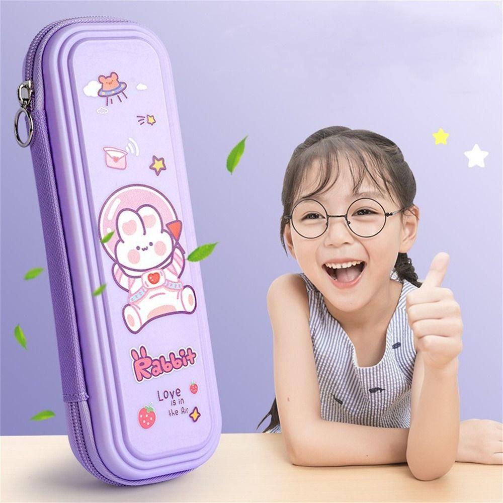 Mmluck Túi Đựng Bút Chì Sức Chứa Lớn Chống Thấm Nước Có Khóa Kéo Hình Phi Hành Gia Dễ Thương Cho Bé Trai Bé Gái