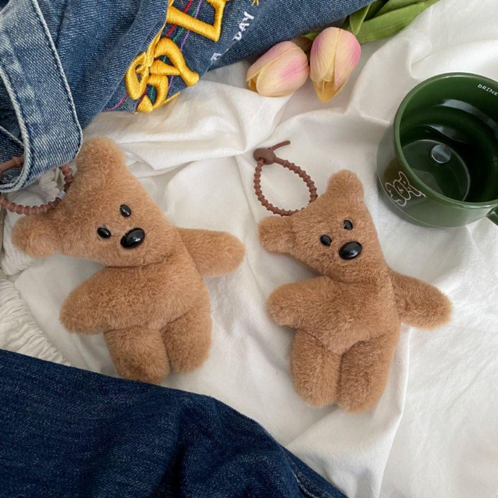 Shanhai teddy Gấu Bông Hoạt Hình Mềm Mại Có Móc Khóa Sáng Tạo Vui Nhộn Phong Cách Hàn Quốc