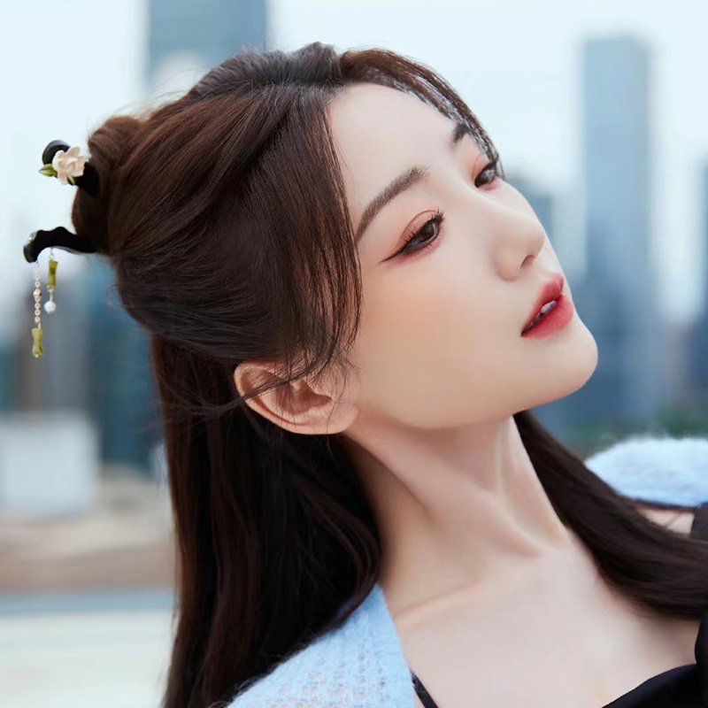 Trâm Cài Tóc Màu Đen Phong Cách retro Thanh Lịch Cho Nữ