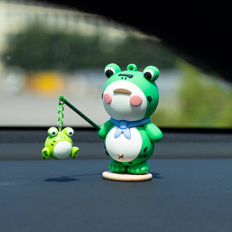2023 Internet Hot New Car Interior Ornaments Car Lonely Frog Decoration Car Supplies Center Console Cute Decompression 9EWw
