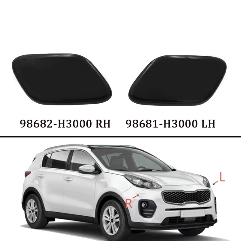 1 Bộ Vòi Phun Rửa Đèn Pha Trước + Mũ Rửa Mặt Cho kia sportage kx5 2015-2018 98671-f1000