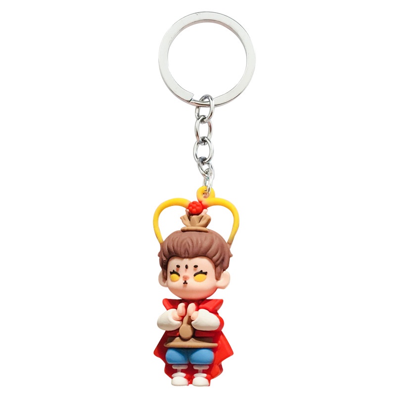 Hoạt Hình Móc Khóa Hình Búp Bê son goku / Heo bajie Dễ Thương