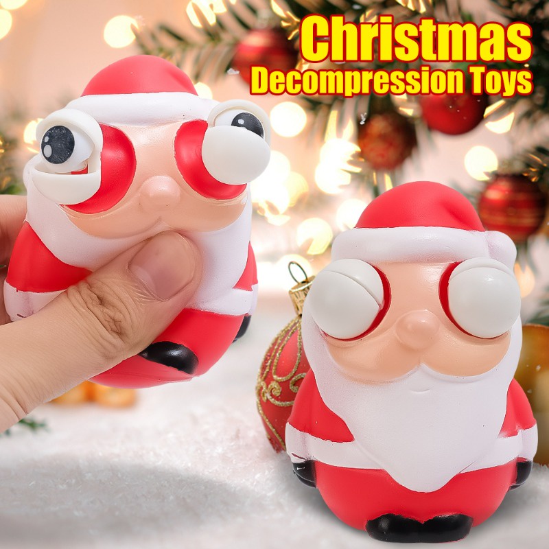 Đồ Chơi Nắn Bóp Đàn Hồi Giảm stress Hình Ông Già Noel Hoạt Hình