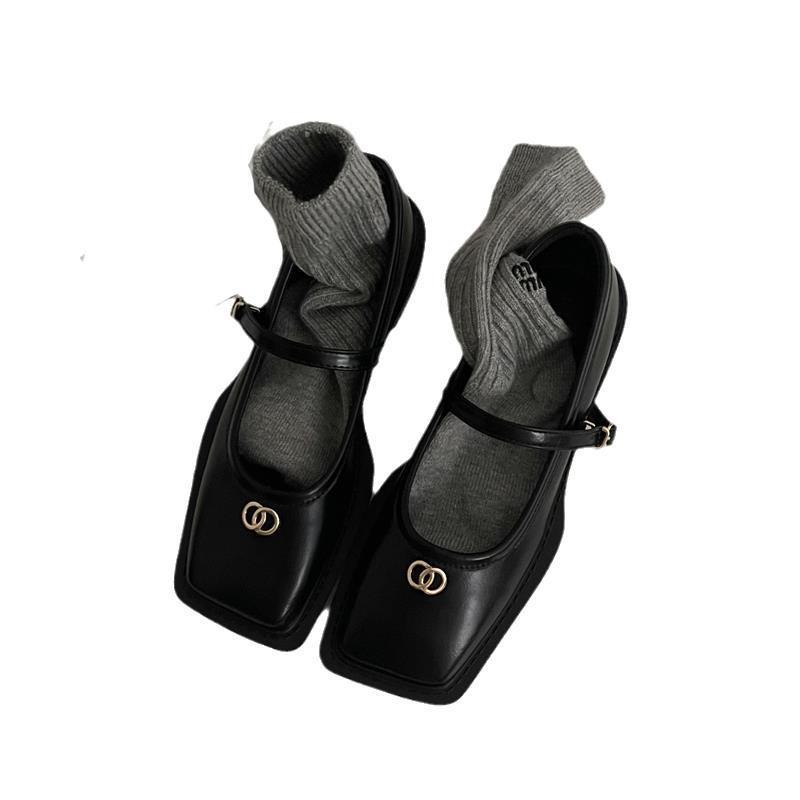 HHH Giày Búp Bê Da Mềm Xuân thu Phong Cách Mới 2023 Vintage Cho Nữ B28G1AV 34Z230823