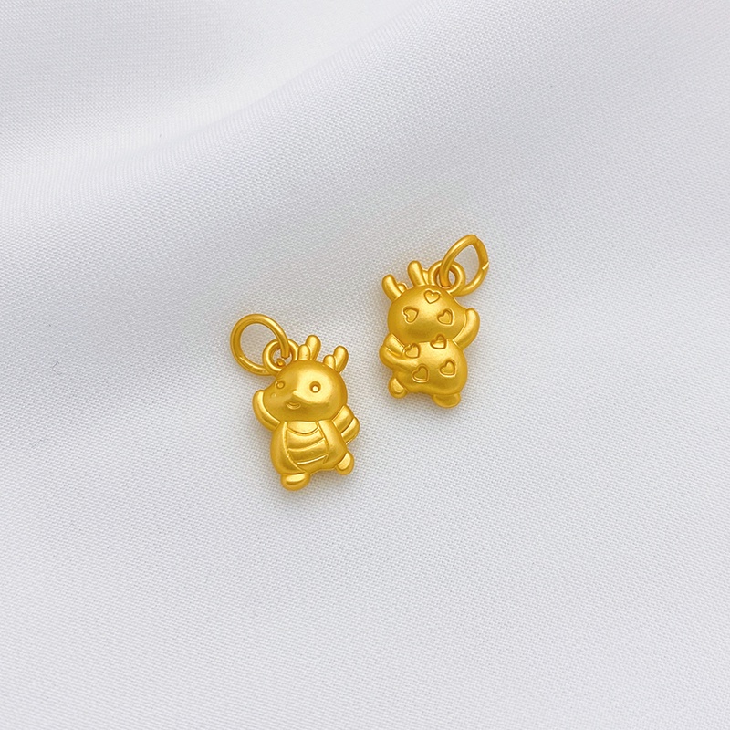 Spacer Hạt Xỏ Vòng Tay / Dây Chuyền Hình Rồng Màu Vàng Đồng Phương Pháp Thủ Công diy