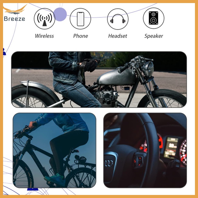Breeze Nút Điều Khiển Từ Xa Không Dây Thông Minh Chống Thấm Nước ipx6 Gắn Vô Lăng Xe Hơi / Xe Máy