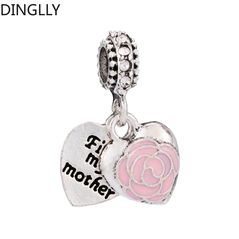 Mặt Dây Chuyền Bằng Hợp Kim Bạc Hình Trái Tim Đính Đá Màu Sắc