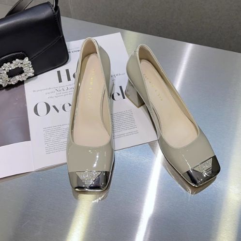 Giày Cao Gót Mũi Vuông Thiết Kế Thoải Mái Thời Trang Mới 2023 Cho Nữ