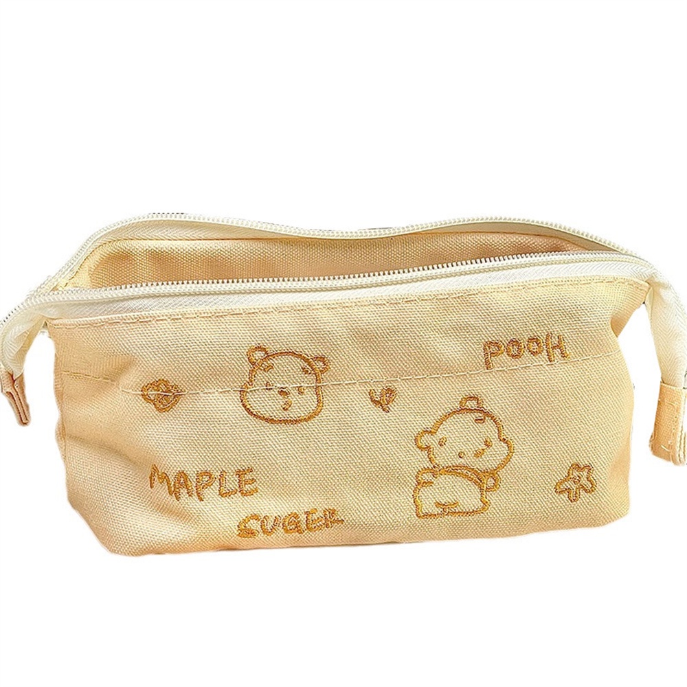 Hộp Văn Phòng Phẩm Dễ Thương Thêu Hoạt Hình Hộp Đựng Bút Chì Phong Cách Nhật Bản Đơn Giản Dung Tích Lớn Túi Đựng Văn Phòng Phẩm Học Sinh Hộp Đựng Bảo Quản Bán chạy