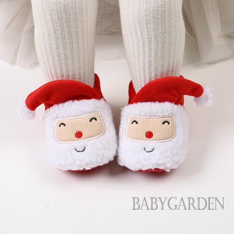 Giày Bốt Ông Già Noel Hoạt Hình Giữ Ấm Mùa Đông Cho Bé