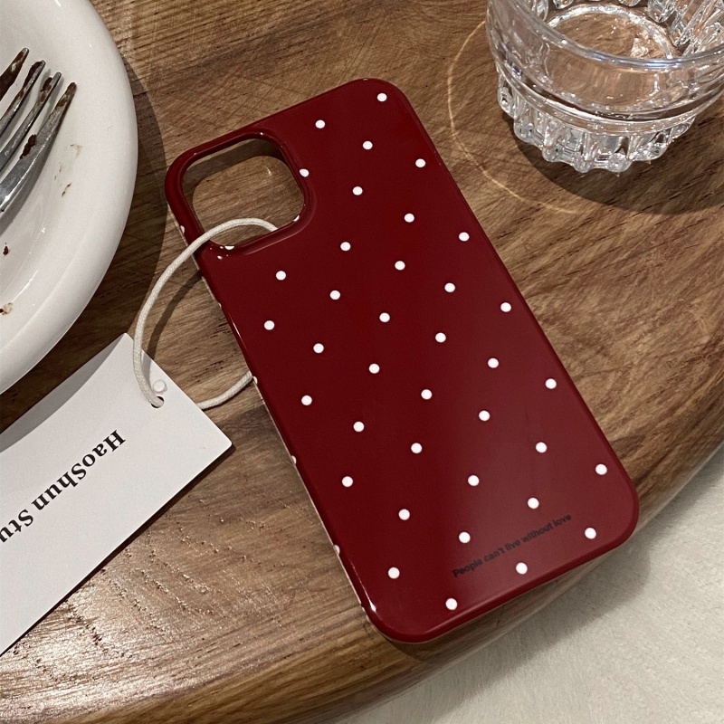 Ốp Điện Thoại Mềm In Họa Tiết Chấm Bi Cho Iphone 14 13pro xr 11 / 12 xs / 14 / 11promax / x6pe