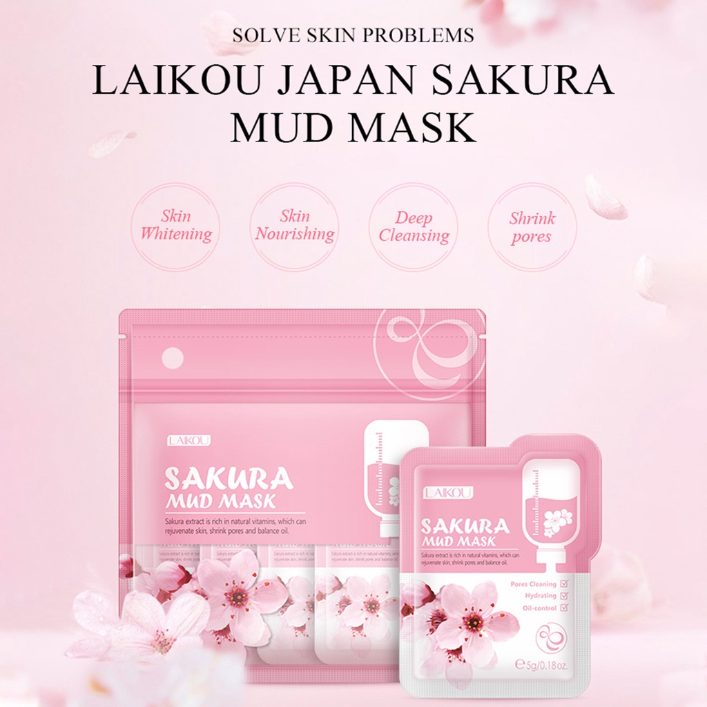 Single Sheet - Lai Khấu Sakura bùn mặt nạ túi 5g