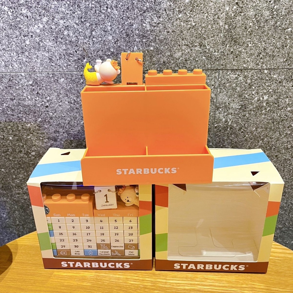 Starbucks Lịch Để Bàn Đa Năng Họa Tiết Hoạt Hình Dễ Thương