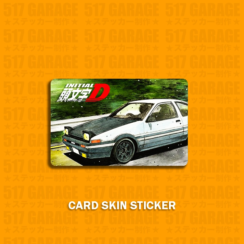 Sticker Dán Thẻ ATM Takumi Fujiwara's Toyota AE86 - Miếng Dán ATM - Skin Card - Chất Liệu Chống Xước - Chống Nước