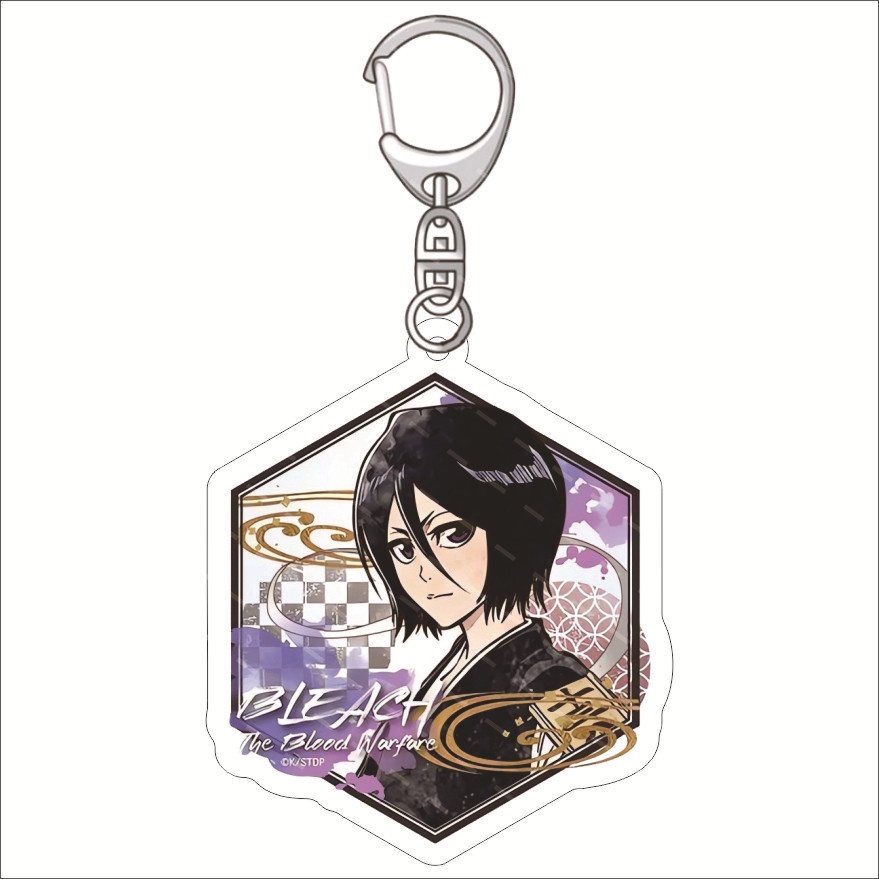 BLEACH Chết móc khóa Kurosaki Ichigo Zaraki Kenpachi Rukia Kuchiki Byakuya acrylic mặt dây chuyền